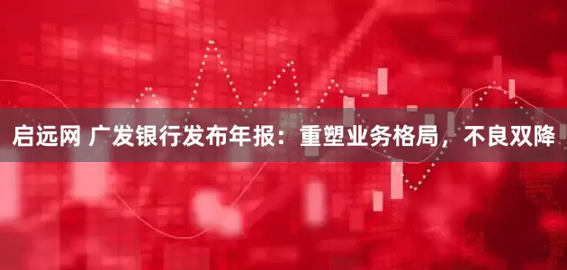 启远网 广发银行发布年报：重塑业务格局，不良双降