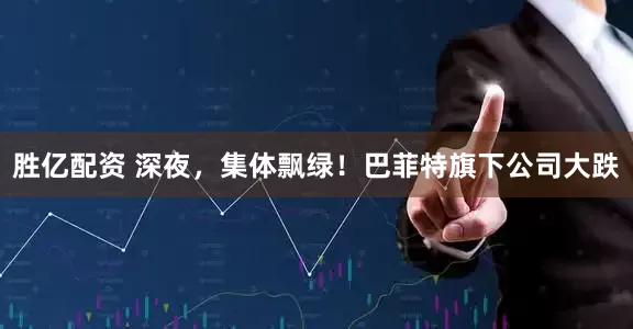 胜亿配资 深夜，集体飘绿！巴菲特旗下公司大跌